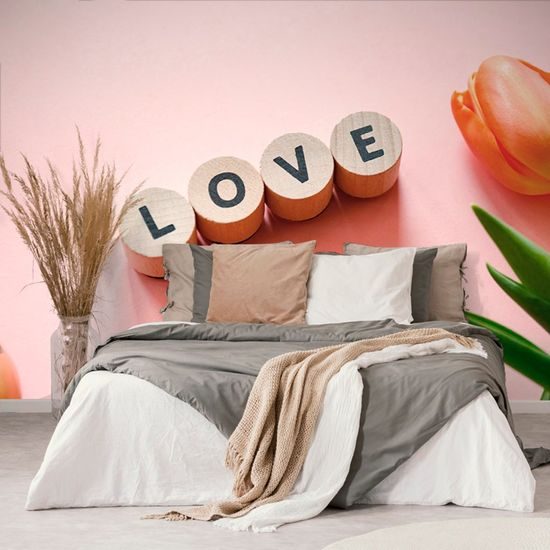 Fototapeta minimalistické zátiší s tulipány