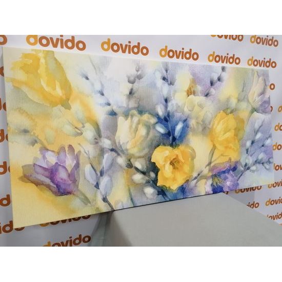 Obraz krásné tulipány v akvarelovém provedení