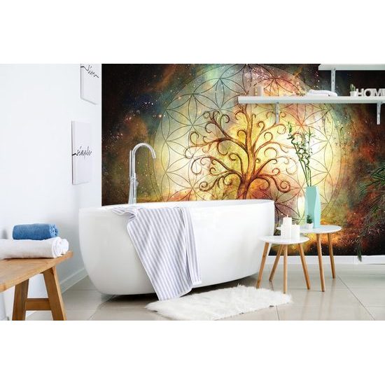 Tapeta strom ukrytý v květině života