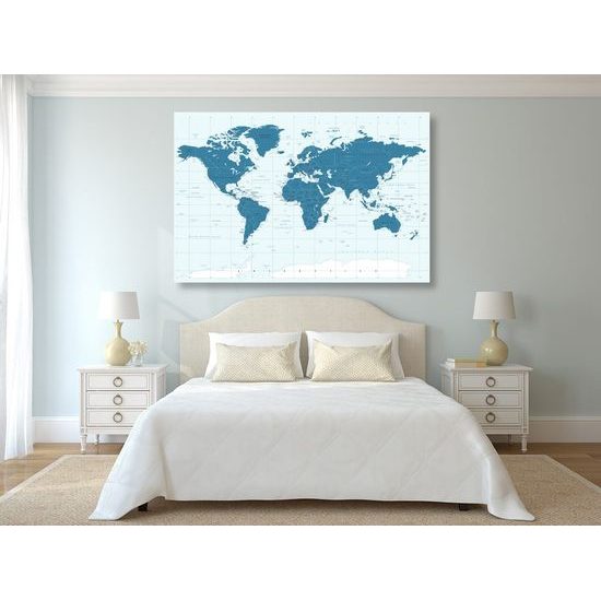 Obraz naučná mapa světa