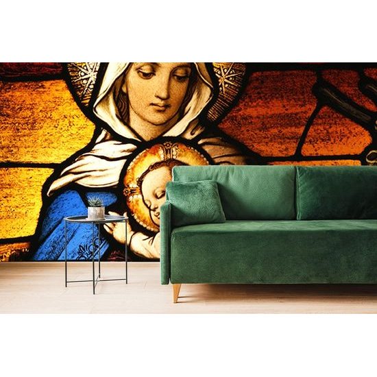 Samolepící tapeta Panna Maria držící malého Ježíše