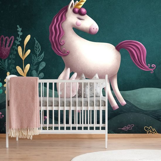 Samolepící tapeta kouzelný růžový jednorožec