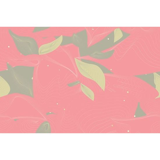 Samolepící tapeta zajímavé listy v růžovém provedení