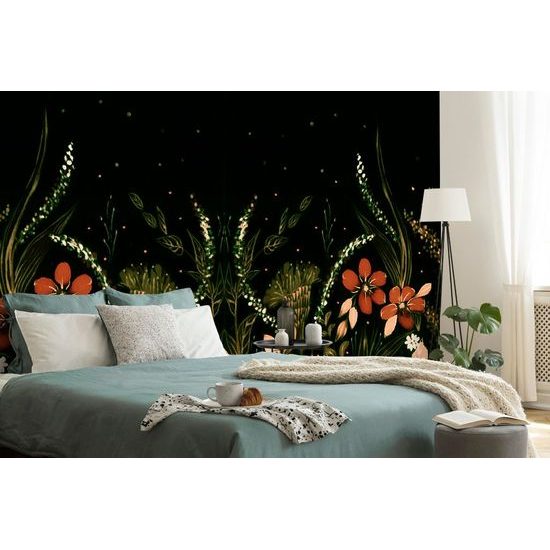 Tapeta originální ornament z květin