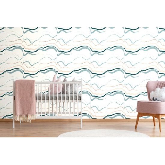 Samolepící tapeta barevné vlnky