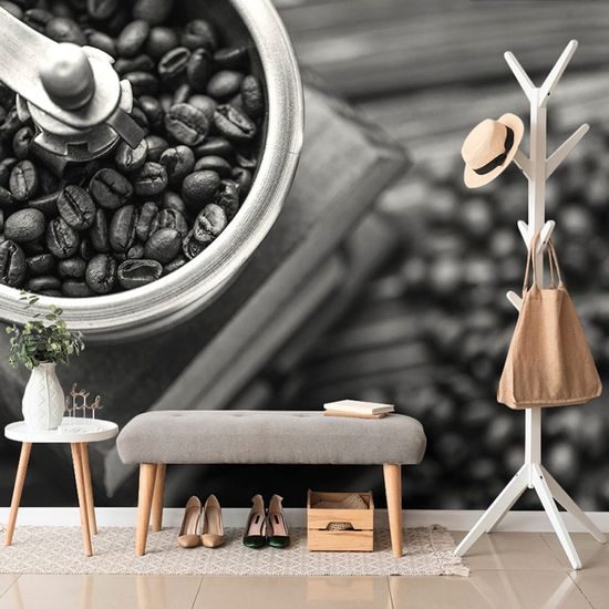 Fototapeta ruční mlýnek s kávou v černobílém provedení