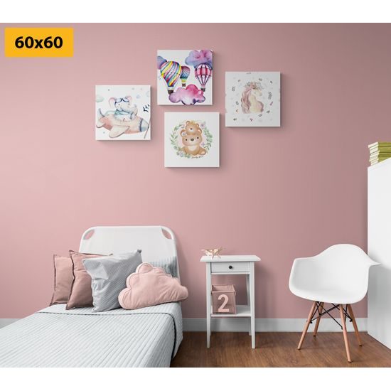 Set obrazů pro nejmenší v krásných barvách