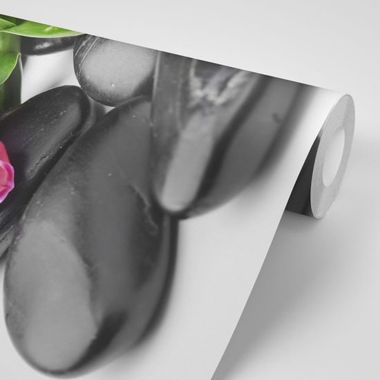 Fototapeta zátiší z masážních lávových kamenů