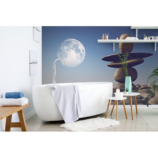 Fototapeta relaxační kameny při úplňku měsíce