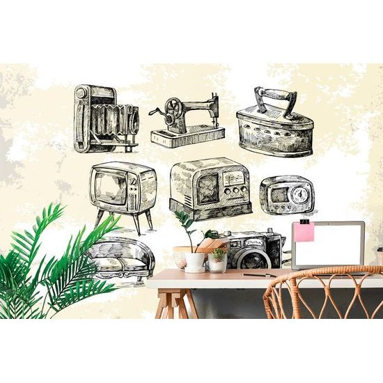 Tapeta retro prvky
