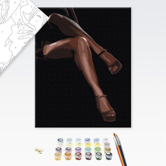 Malování podle čísel elegance ženy