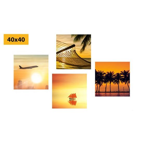 Set obrazů momenty z letní dovolené