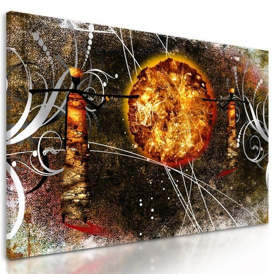 Obraz slunce s etno nádechem