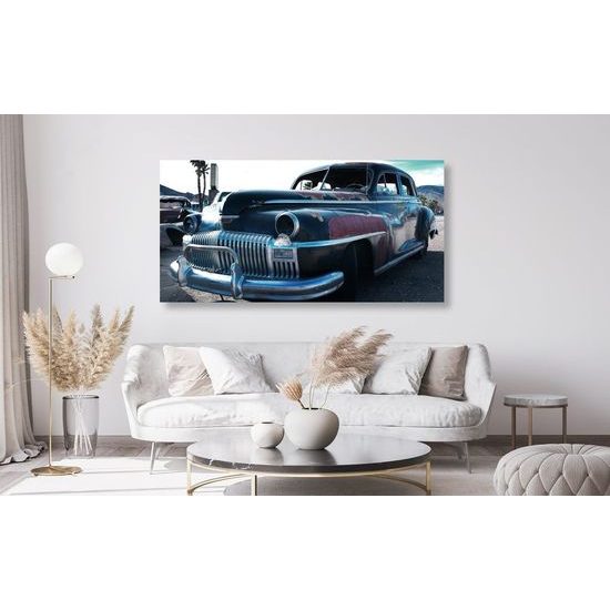 Obraz americký veterán na vrakovišti