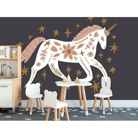 Tapeta kouzelný jednorožec v zajímavém provedení