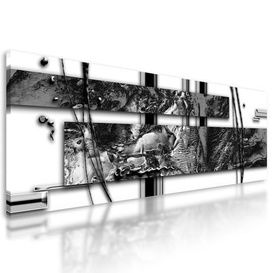 Obraz zlatý luxus v černobílém provedení