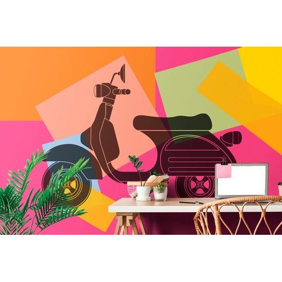 Tapeta barevný skútr