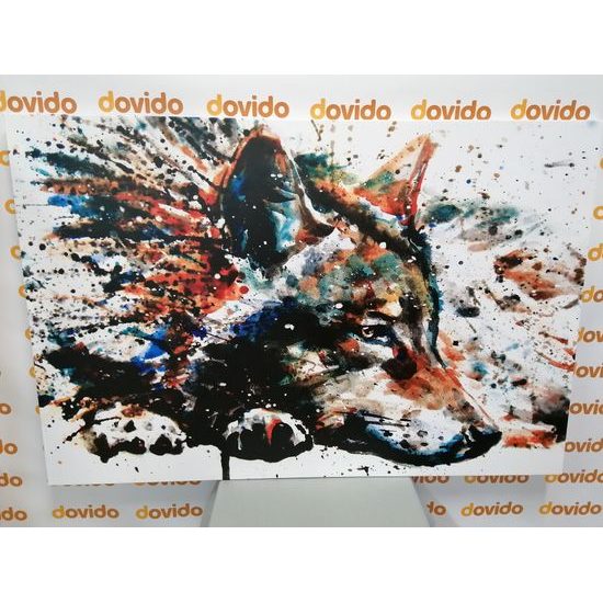 Obraz malba tajemného vlka