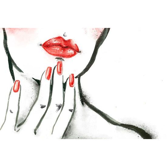 Samolepící tapeta malovaný detail ženských per