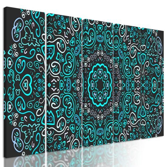 5-dílný obraz Mandala plná lásky