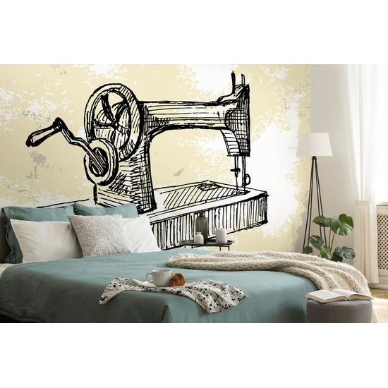 Tapeta starožitný šicí stroj