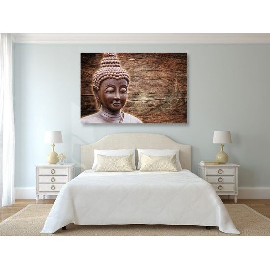 Obraz Buddha u dřevěného pozadí