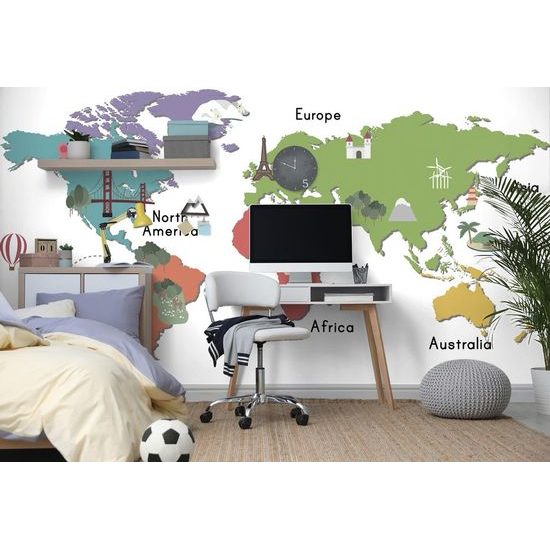 Tapeta mapa s nejvýznamnějšími památkami