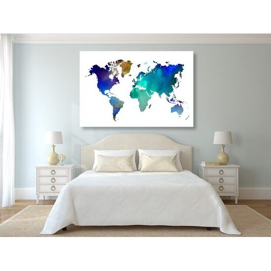 Obraz na korku akvarelová barevná mapa