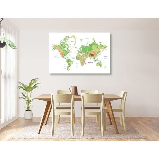 Obraz geografická mapa světa