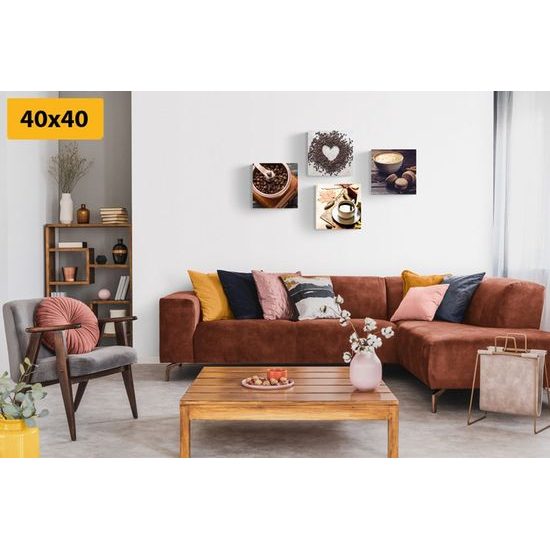 Set obrazů pro milovníky kávy