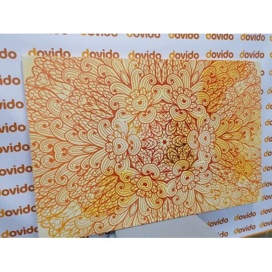 Obraz krásná etnická Mandala ve zlatém provedení