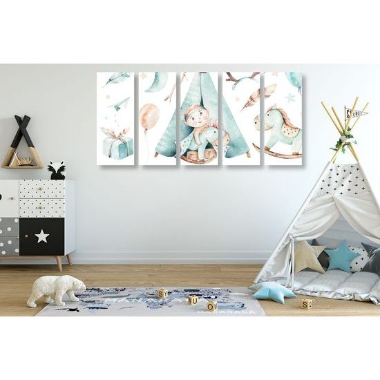 5-dílný obraz chlapecký sen