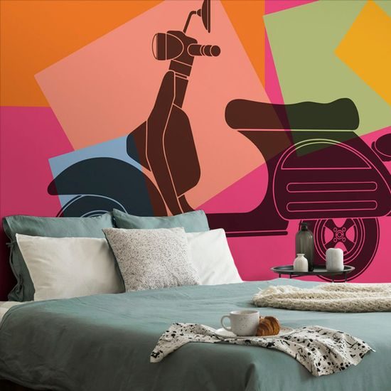 Tapeta barevný skútr