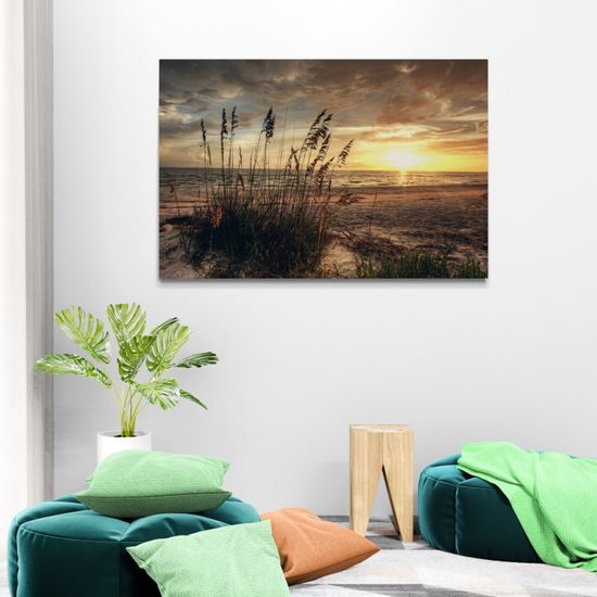 Obraz západ slunce z pláže