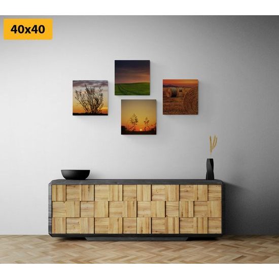 Set obrazů romantika pod širým nebem