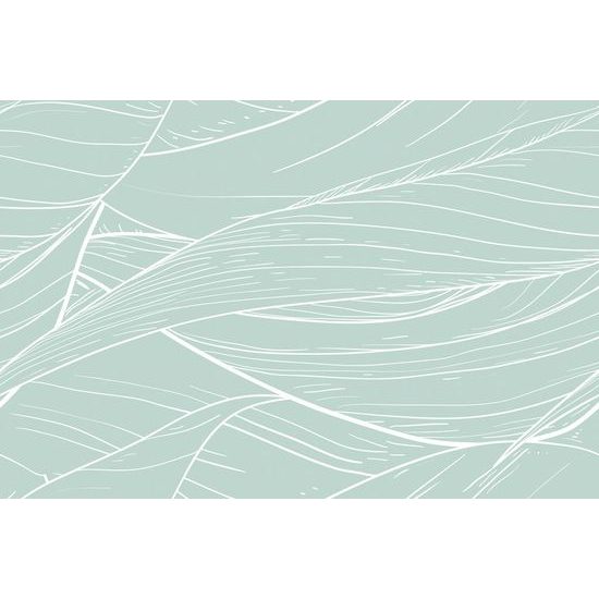 Tapeta křehký list v zeleném provedení