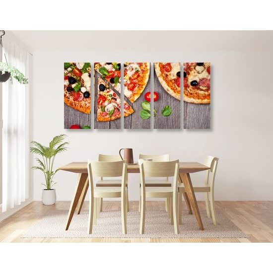 5-dílný obraz Italská specialita