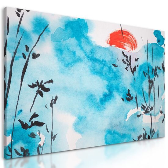 Obraz azurová obloha v akvarelovém provedení