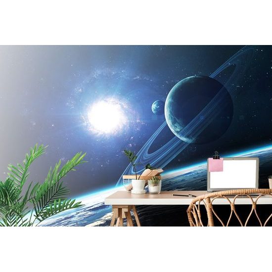 Samolepící tapeta planety v tajuplném vesmíru