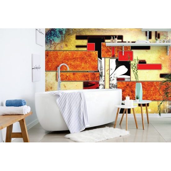 Tapeta luxusní oranžová abstrakce