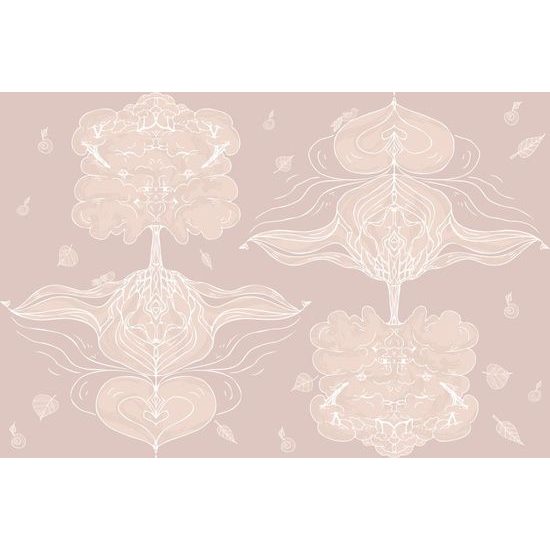 Samolepící tapeta strom života v růžovém provedení