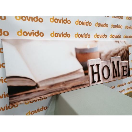 Obraz umělecké zátiší s nápisem Home