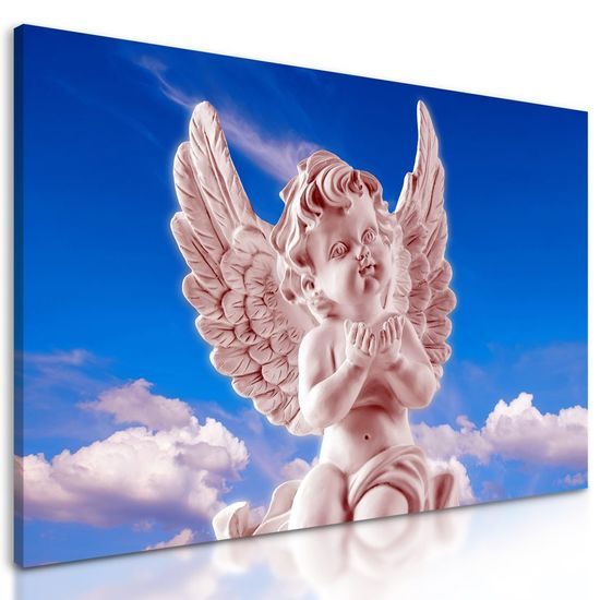 Obraz růžový anděl na obloze