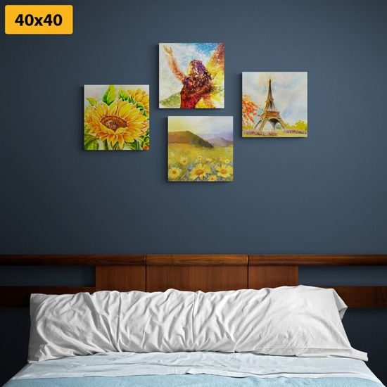 Set obrazů zářivé momenty života