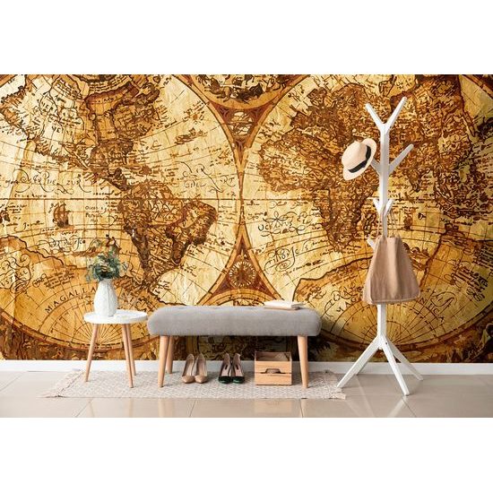 Samolepící tapeta stará mapa světa
