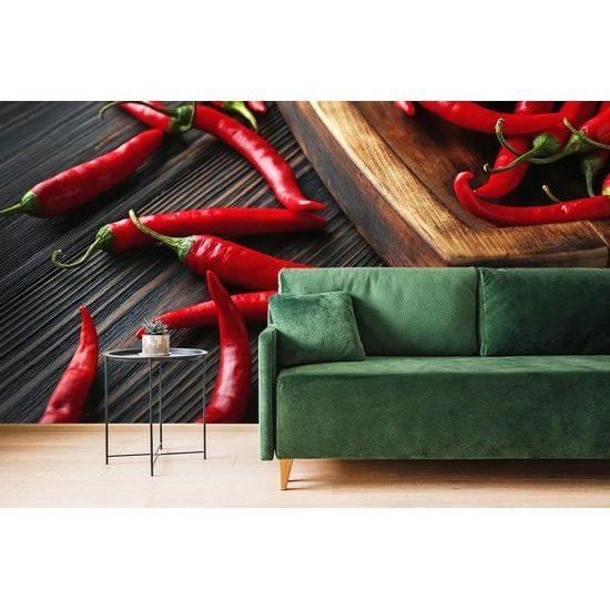Samolepící fototapeta pálivé chilli papričky