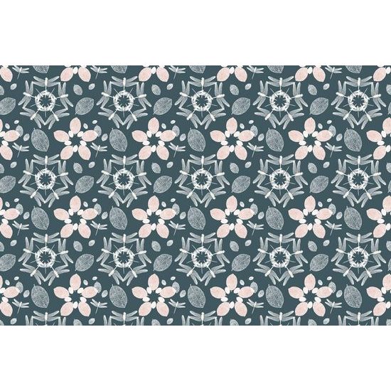 Samolepící tapeta půvabné vážky na modrém pozadí