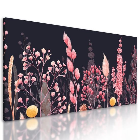 Obraz růžová rozmanitost trav