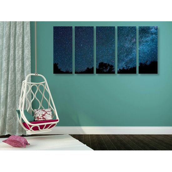 5-dílný obraz nepřebadaný vesmír