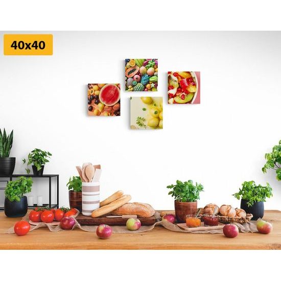 Set obrazů exotické ovoce